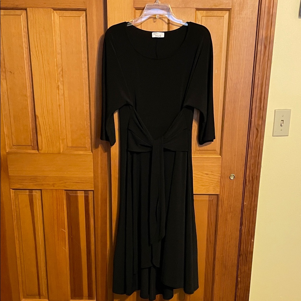 Robbie Bee Black Long Sleeve Dress